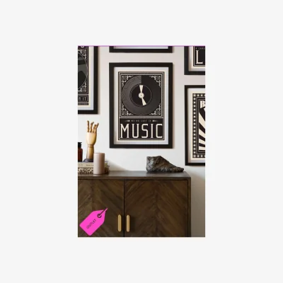 Rockett St George Lost In The Music Framed Art Print - SECONDS