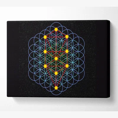 The Range Abstract Tree Canvas Print Wall Art - Yellow / 81.28cm