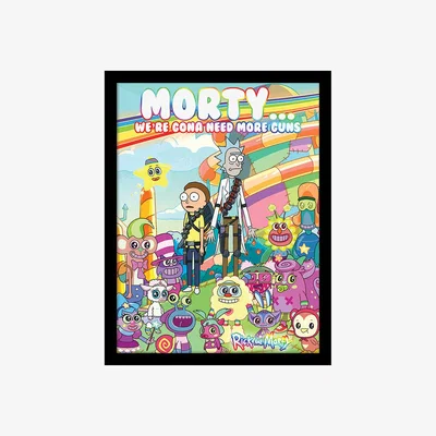 The Range Rick and Morty (Cuteness Overload) Framed Print