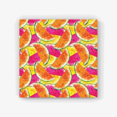 The Range Watermelon Design HD Metal Print - Orange / 30cm