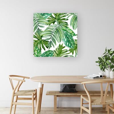 The Range Exotic Rainforest Leaves Canvas Print - Green / Small