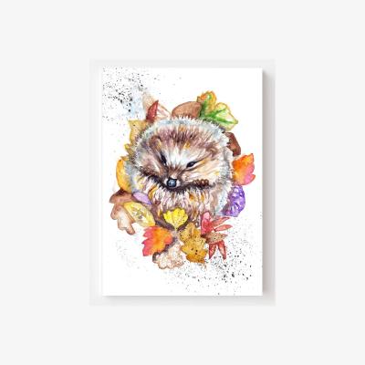 The Range Autumn Hedgehog Canvas - Brown