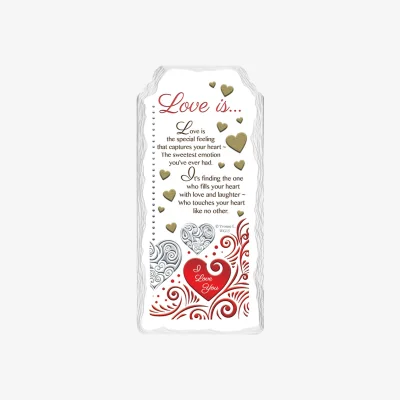 The Range Love Is... Sentimental Handcrafted Ceramic Plaque - Multi