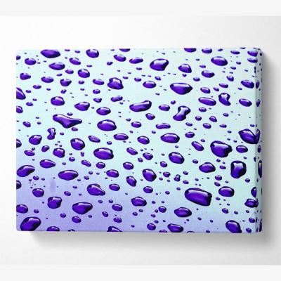 The Range Purple Raindrops Canvas Print Wall Art - Yellow / 81.28cm
