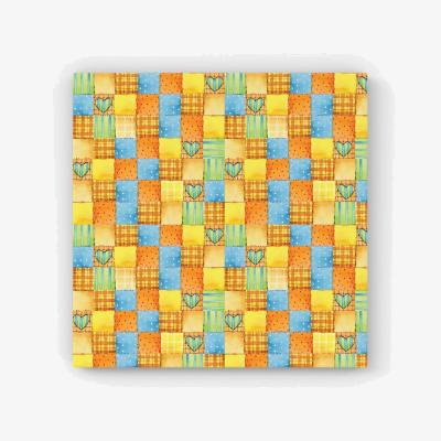The Range Baby Watercolour Blanket Pattern HD Metal Print - Yellow / 30cm