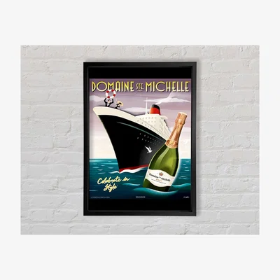 The Range Domaine Ste Michelle Framed Print Art Classic Prints - Black