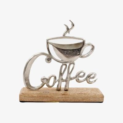The Range Coffee Sign On Plaque  - Silver