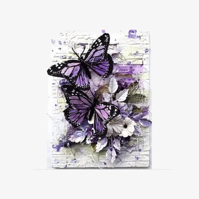 The Range Purple Butterfly Abstract Diamond Painting Kit - Multi
