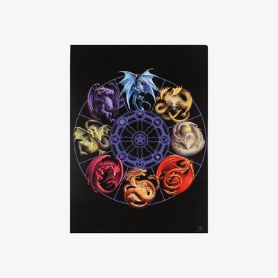 The Range 50X70Cm Dragons Of The Sabbats Canvas Plaque By Anne Stokes - Purple