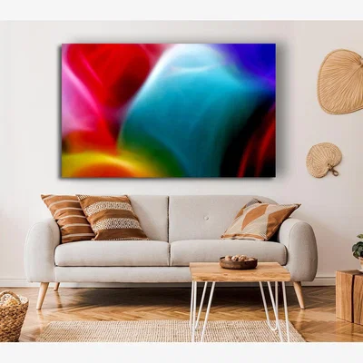 The Range Rainbow Hills Canvas Print Wall Art - Yellow / 66.04cm