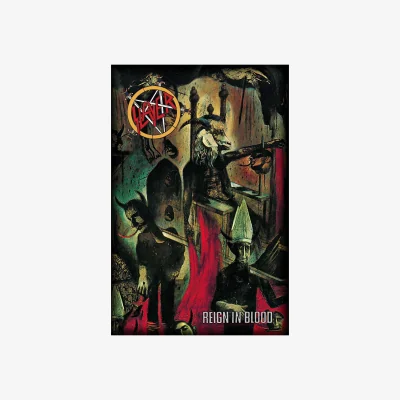 The Range Slayer Reign In Blood Polyester Poster - Red/Black/Brown