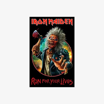The Range Iron Maiden Run For Your Lives Poster - Black/Multicoloured