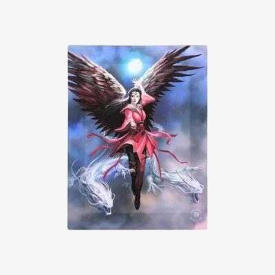 The Range Air Element Sorceress Canvas Plaque By Anne Stokes - Pink