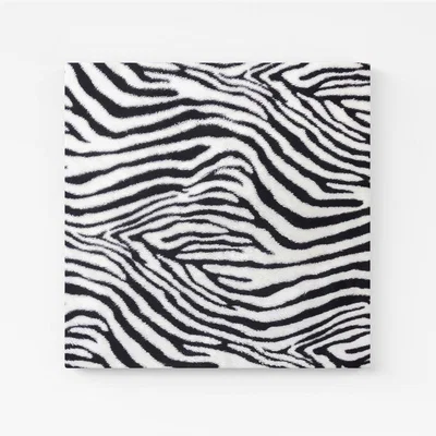The Range Zebra Texture Pattern Canvas Print - Grey / Medium