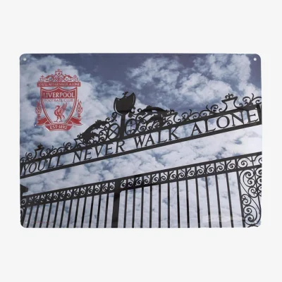 The Range Liverpool FC Metal Shankly Gates Sign - Black/Blue/Red Brown