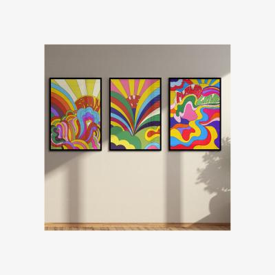 The Range Love Retro Art Framed Print Set - Black / A3