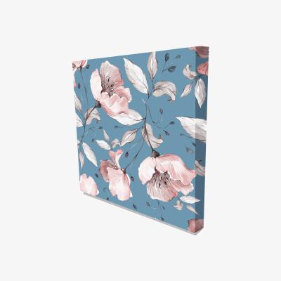 The Range 'Spring Flowers' Graphic Art on Canvas - Blue / 46cm