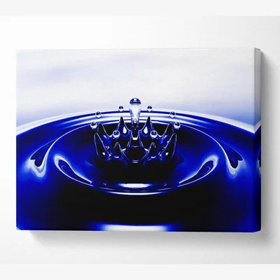 The Range Rippled Emergance Canvas Print Wall Art - Yellow / 35.56cm