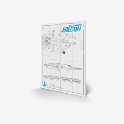 The Range Star Wars Episode VII (Millennium Falcon Plans) Wall Art - Colourful