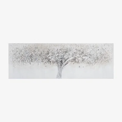 The Range Textured Metallic Glitter Tree Canvas