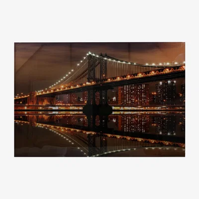 The Range Twilight Brooklyn Bridge Gloss Canvas - Brown