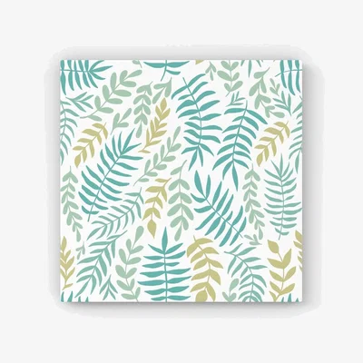 The Range Multicolor Leafs And Branches HD Metal Print - Green / 40cm