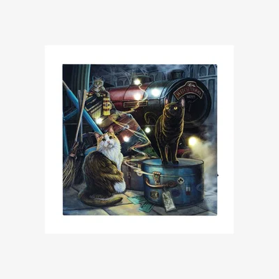 The Range Lisa Parker Witchwood Express Canvas Light Up Plaque - Multicoloured