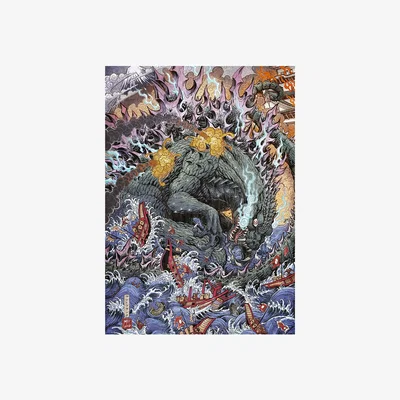 The Range Godzilla Limited Edition Art Print - Multi
