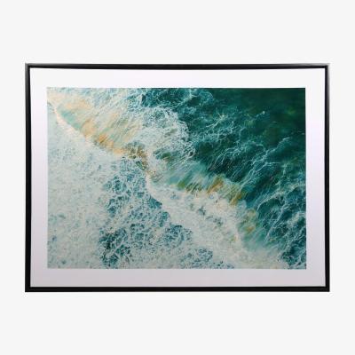 The Range Embellished Crashing Waves Framed Art - Blue