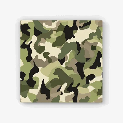 The Range Camouflage Design HD Metal Print - Green / 30cm