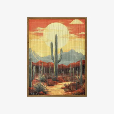 The Range Wild West Sunset Woven Wall Art