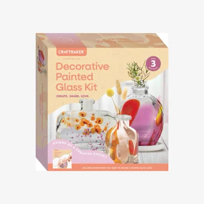 The Range Square Tuck Box Glass Painting Kit - Multicolour