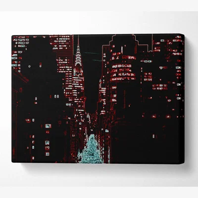The Range New York 5Th Avenue Canvas Print Wall Art - Yellow / 50.8cm