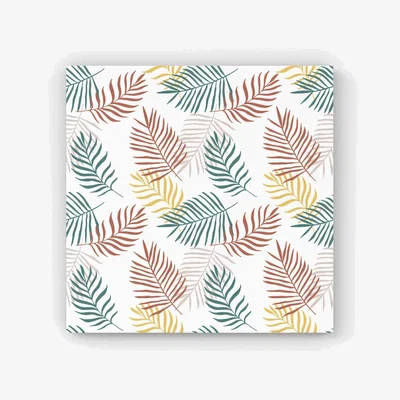 The Range Palm Branches In Natural Colors HD Metal Print - Green / 56cm