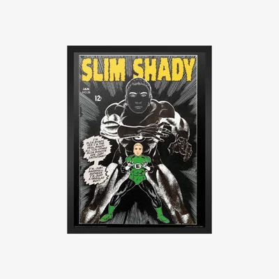 The Range Dangerous MCs Slim Shady Framed Print 30x40cm - Green