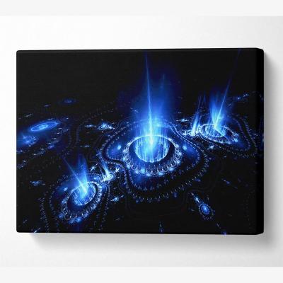 The Range From Another Planet Canvas Print Wall Art - Yellow / 35.56cm