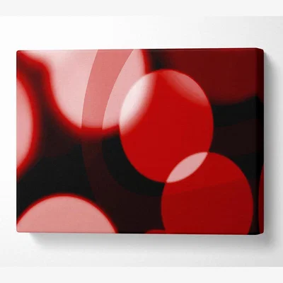 The Range Red Disco Lights Canvas Print Wall Art - Yellow / 50.8cm