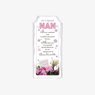 The Range For a Special Nan with Love Sentimental Handcrafted Ceramic Plaque