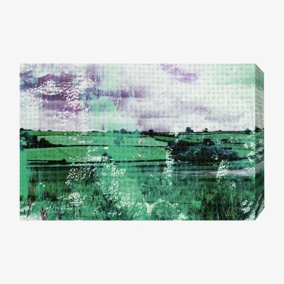 The Range Countryside Lakeview Graphic Art Wrapped on Canvas - Green / 112cm
