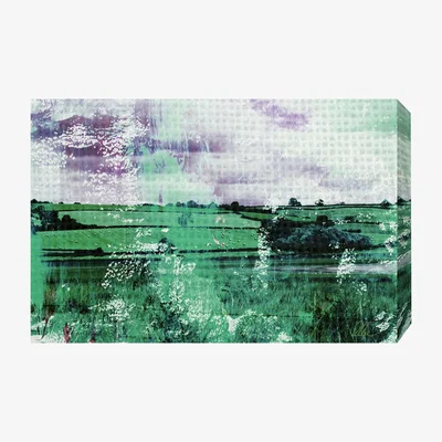 The Range Countryside Lakeview Graphic Art Wrapped on Canvas - Green / 112cm
