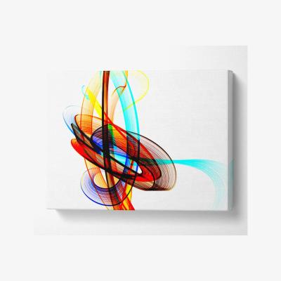 The Range Helter Skelter Rainbow White Canvas Print Wall Art - Yellow / 66.04cm