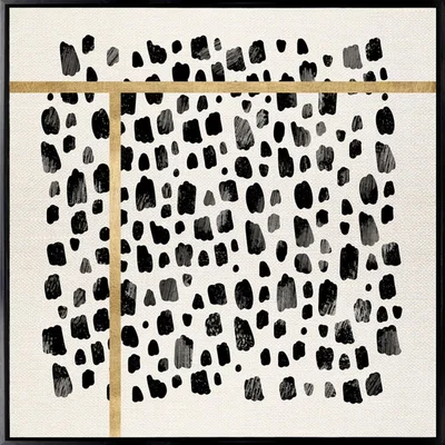The Range Foiled Monochrome Speckle Canvas - Black