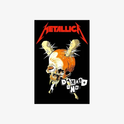 The Range Metallica Damage Inc Textile Poster - Black/Red/Beige