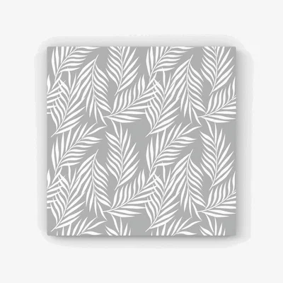 The Range Palm Tree Leaves Canvas Print - Grey / 25.4cm