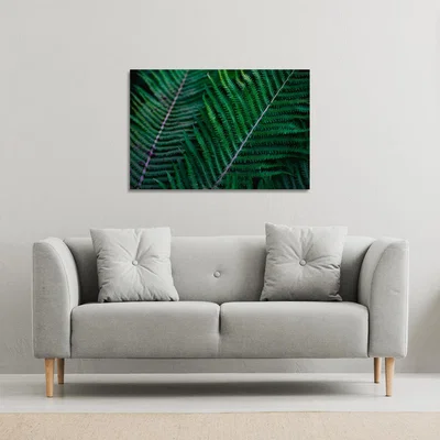 The Range green leaves, abstract flora texture Canvas Print - Green / 46cm / 31cm
