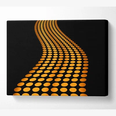 The Range The Orange Road Less Travelled Canvas Print Wall Art - Yellow / 35.56cm