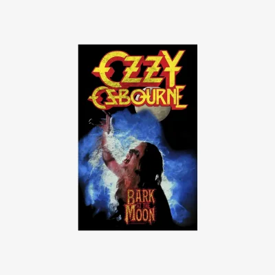 The Range Ozzy Osbourne Bark At The Moon Textile Poster - Blue
