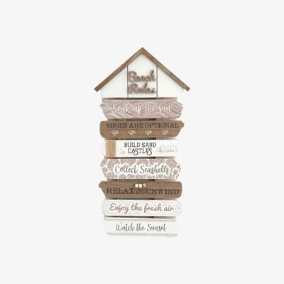 The Range Beach Rules Sign 51cm  - White