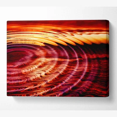 The Range Water Rippled Ocean Canvas Print Wall Art - Yellow / 101.6cm