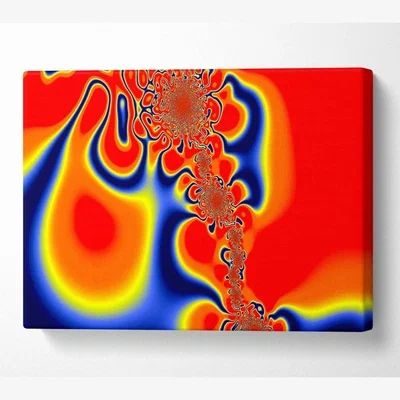 The Range Lava Lustre Canvas Print Wall Art - Yellow / 50.8cm